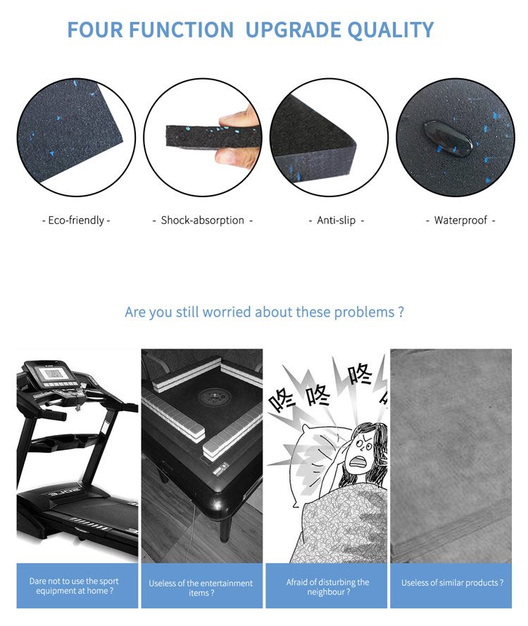 1980x910x3mm Shockproof Rubber Pad detailed technical sheet 1