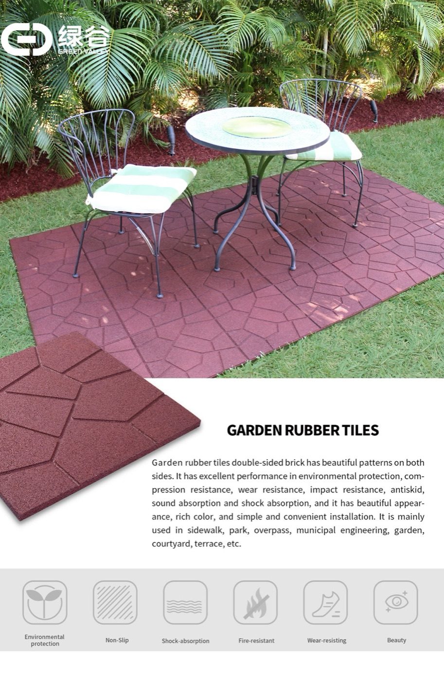 Double-sided Rubber Brick detailed specification 1