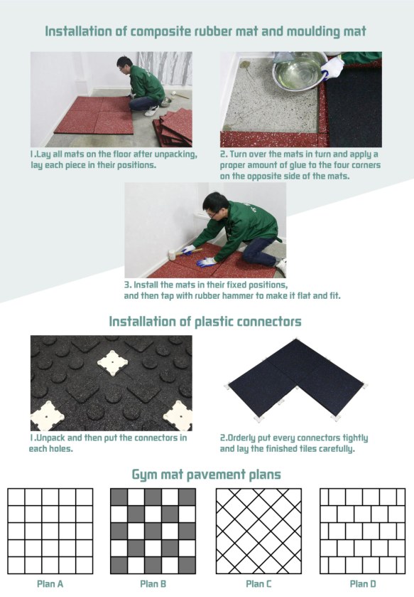 Composite rubber tile(Buckle type) detailed technical sheet 6