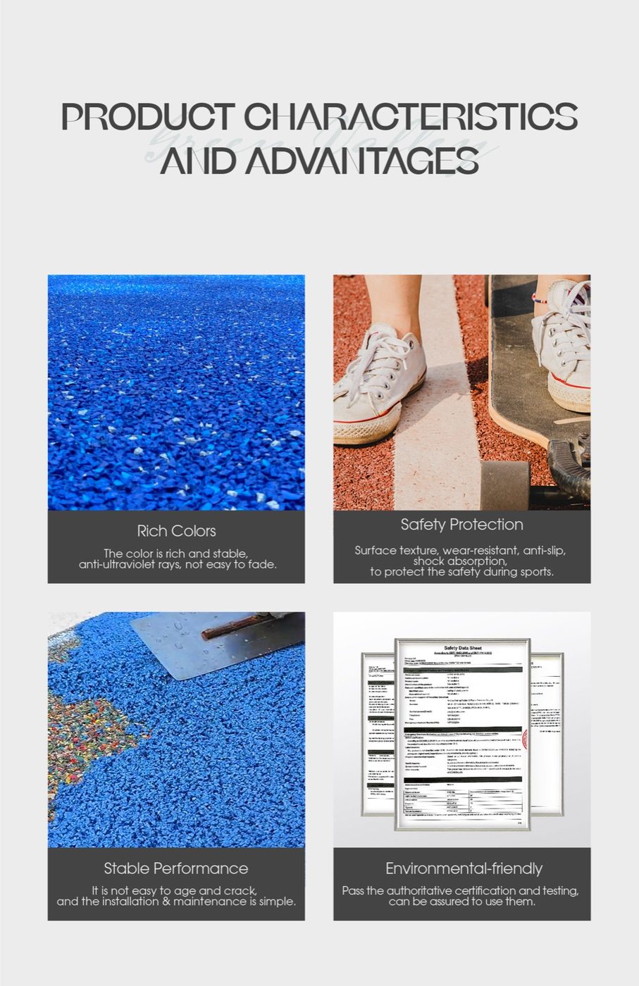 High-Quality Composite Running Track for Outdoor Sports Facilities detailed technical sheet 3