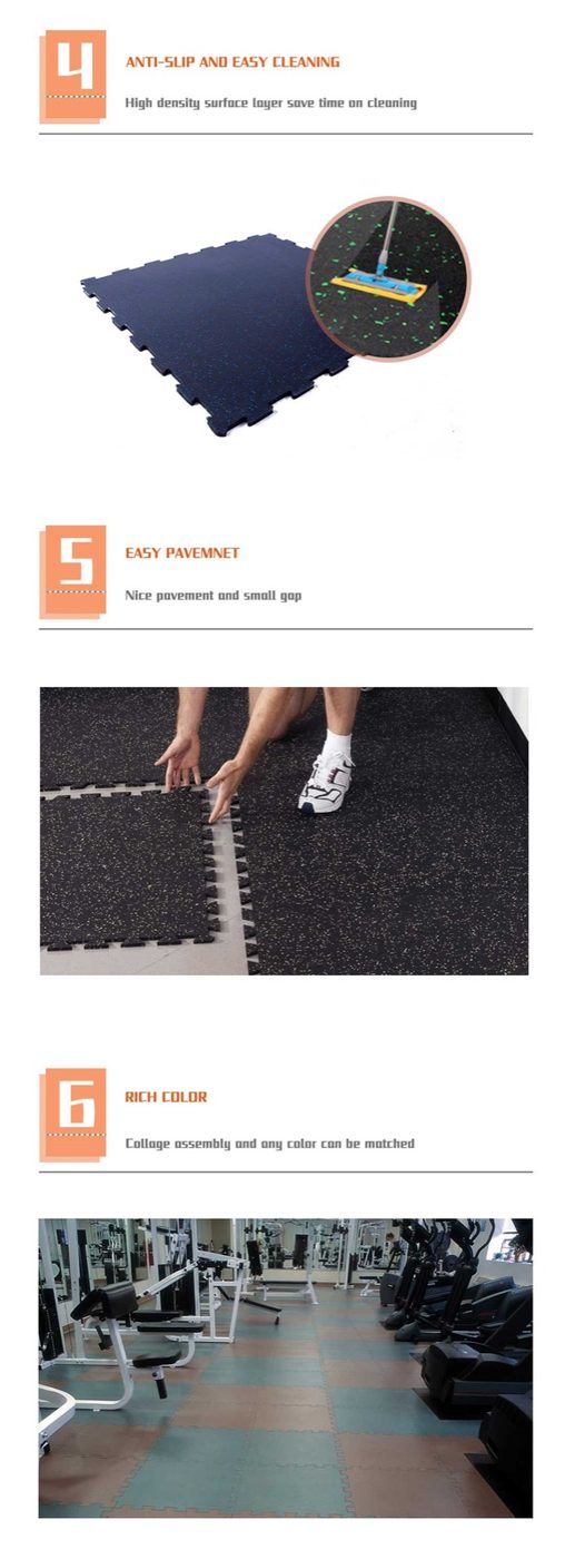 EPDM Interlocking Rubber Gym Flooring Mats detailed technical sheet 4