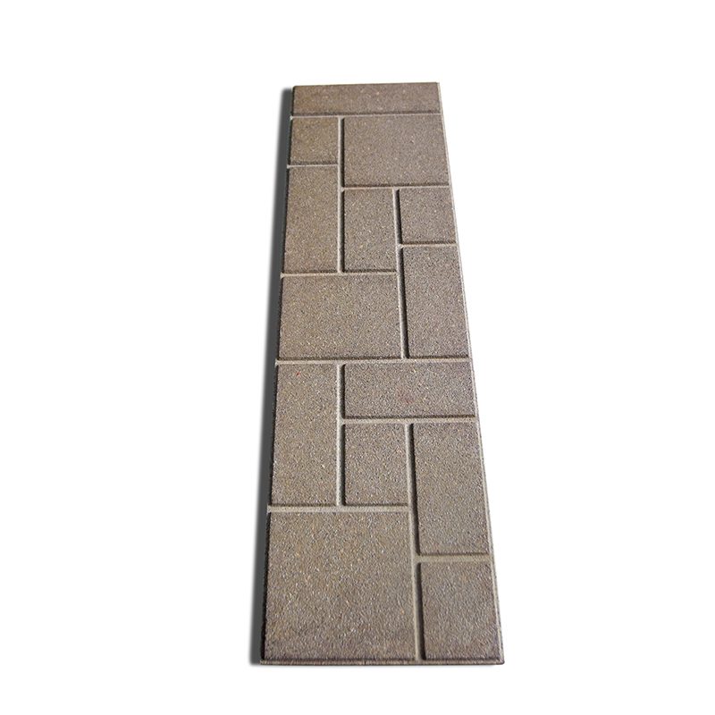 Rubber square long floor tile detailed technical sheet 1